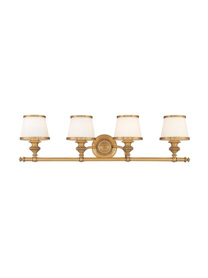 Milton 4-Light Bath Sconce in Flemish Brass.